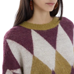 SWEATER PORTSAID ROMBOS SUR ESCOTE REDONDO en internet