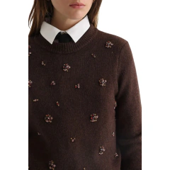 SWEATER DESIDERATA EBELLISHED NEW APLIQUE en internet