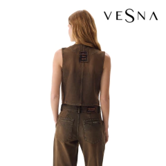 CHALECO VESNA TAVIRA SASTRERO DENIM - tienda online