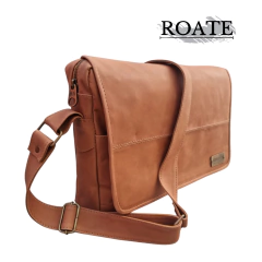 MORRAL ROATE OLAF CUERO LEGITIMO BOLSO DE HOMBRE PORTA NOTEBOOK - GRANACA