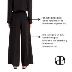 PANTALON PORTSAID HIGH TWIST SASTRERO PALAZZO ANCHO - tienda online