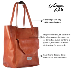 CARTERA VICTORIA ATES INDIA CUERO LEGITIMO TOTE BAG - comprar online