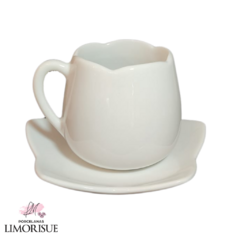 Xícara de Chá de Porcelana com Pires Angra 200ml. - comprar online