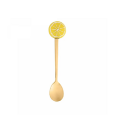 Conjunto 4 Colheres de Chá de Aço Inox Fruit Dourado - Wolff - loja online