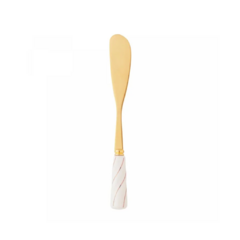 Conjunto 4 Espátulas de aço inox Dourado com cabo de Cerâmica Branco . wolff - comprar online