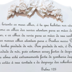 Placa Salmo 123 de Mdf com aplique de resina 32cm. - comprar online