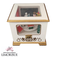Caixa Musical Natalina de MDF 13cm.