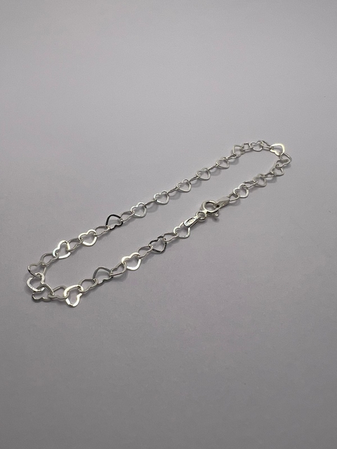 Pulseira Prata Coração