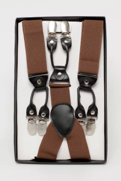 Suspensório Duplo Largo Marrom TieBox