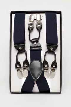 Suspensório Duplo Largo Azul Marinho TieBox