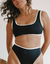 Top Duda bicolor - Preto