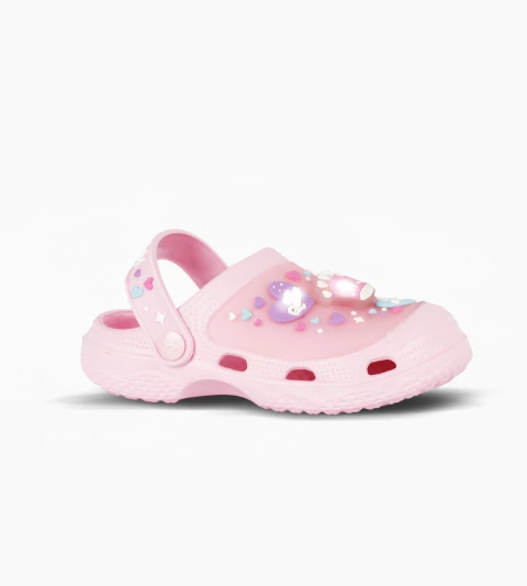CLOGS QUEEN ROSA CON LUZ (T. 25-34) - comprar online