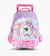 MOCHILA CARRO 18″ UNICORNIO ARCOIRIS FUCSIA CON LUZ LED