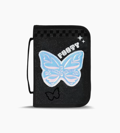 CARTUCHERA DESPLEGABLE GLOW FLY NEGRA - comprar online