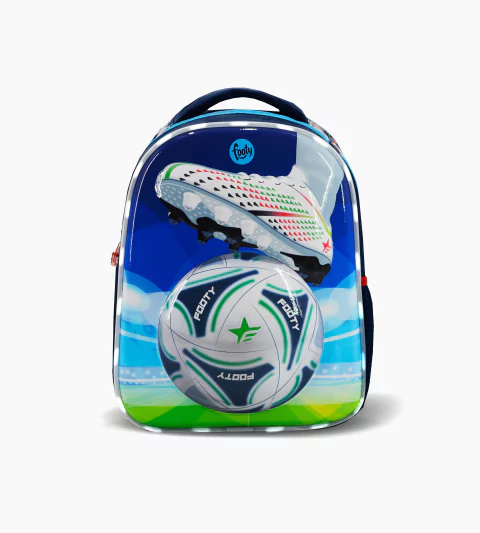 MOCHILA ESPALDA 13´´ CHAMPIONS LEAGUE AZUL CON LUZ LED - comprar online