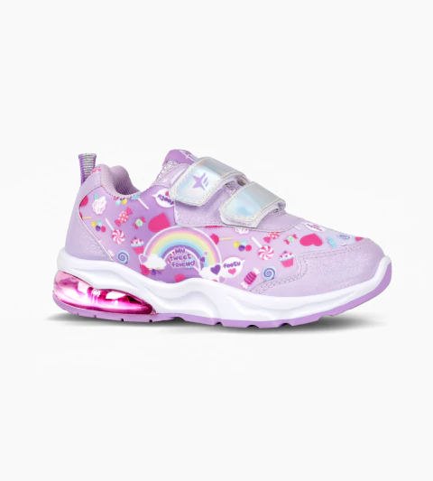 PLUS CANDY RAINBOW LILA CON LUZ AL PISAR (T.22-30) - comprar online
