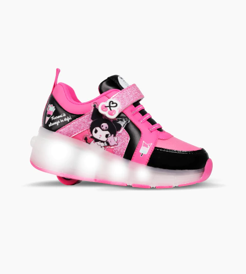 ROLLER KUROMI ROSA /NEGRO CON LUCES LED RECARGABLE (T. 28-36) - comprar online