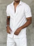 Camisa Texturizada Marini + Bermuda Linho (off white) - comprar online