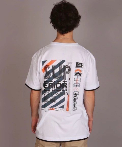 Remera Oversize Est. Superior Blanca NTF - comprar online