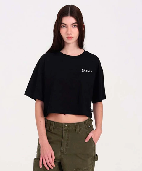 Remera Classic Script Negra Vans - comprar online