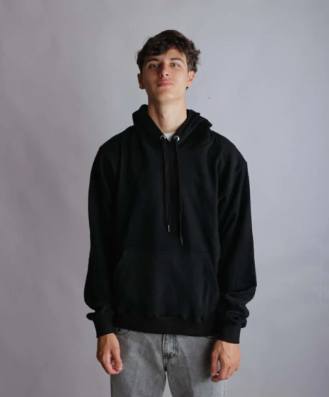 Canguro Friza Oversize Negro NTF
