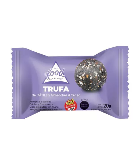 TRUFAS DATILES ALMENDRAS Y CACAO 1 U x 20G THE FOOD ALCHIMIST