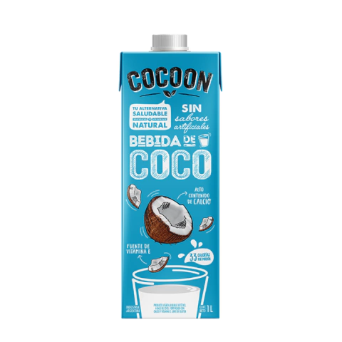 LECHE DE COCO SIN AZUCAR x1L COCOON