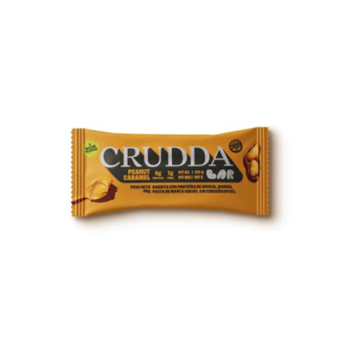 BARRA CON PROTEINA PEANUT CARAMEL x 40g CRUDDA