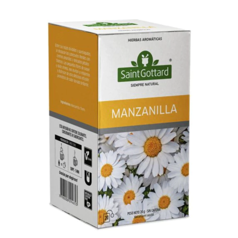 MEZCLAS DE HIERBAS MANZANILLA, CANELA Y MIEL x20SAQ SAINT GOTTARD