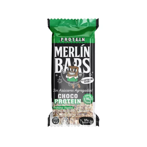 BARRAS CHOCO PROTEIN S/AZUC. x 55g MERLIN BAR