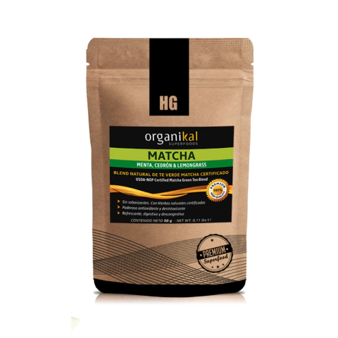 Matcha Menta Lemongrass en Polvo Sobre x 50g Organikal
