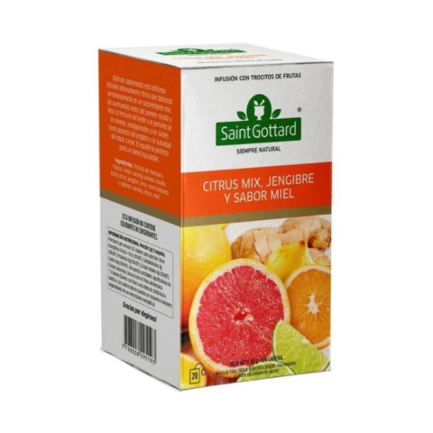 INFUSIONES FRUTALES S/TACC CITRUS MIX JENGIBRE MIEL x20SAQ SAINT GOTTARD