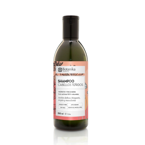 SHAMPOO CAB TEÑIDOS R MOSQUETA, ARGAN Y MACADAMIA x 350ml BOTANIKA