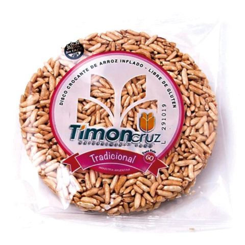 DISCO CROCANTE DE ARROZ CHOCOLATE x 60G TIMON CRUZ