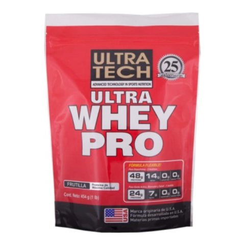 Whey Pro Frutilla x 1lb Ultra tech
