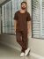 Scrub Gola Redonda Masculino - Marrom na internet