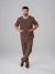 Scrub Gola Redonda Masculino - Marrom na internet