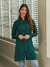 Jaleco Gola Padre com Zíper Vislon Feminino - Verde Musgo - RS Têxtil