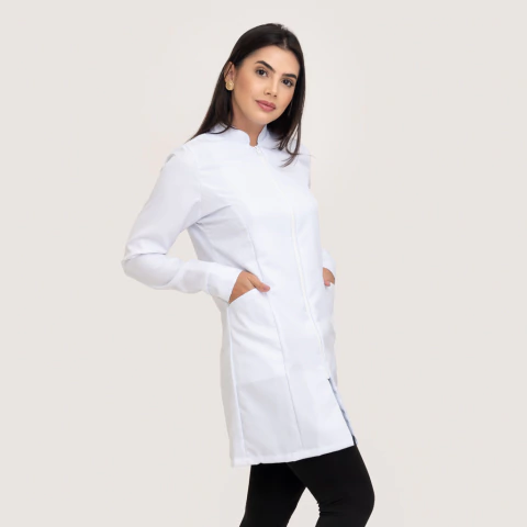 Jaleco Gola Padre com Zíper Vislon Feminino - Branco - comprar online