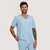 Camisa Hospitalar Básica Masculina - Azul Bebê