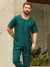 Scrub Gola Redonda Masculino - Verde Musgo na internet