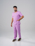 Scrub Gola Redonda Masculino - Lilás - RS Têxtil