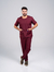 Scrub Gola Redonda Masculino - Vinho na internet
