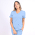 Camisa Hospitalar Básica Feminina - Azul Bebê