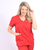 Camisa Hospitalar Básica Feminina - Vermelha