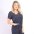 Camisa Hospitalar Básica Feminina - Azul Marinho - comprar online