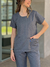 Scrub Gola Redonda Feminino - Grafite - loja online