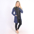Jaleco Capri Feminino - Preto / Azul - comprar online