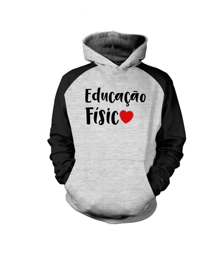 Moletom Raglan Coração Educação Física
