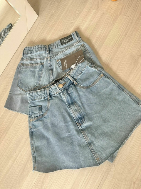 Short saia Barra em laser